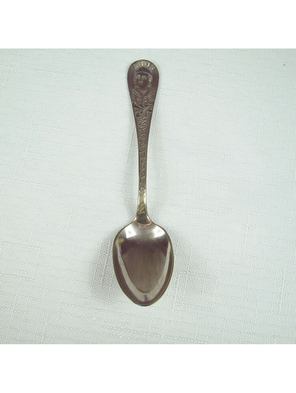 1893 Chicago Worlds Fair Columbian Exposition Souvenir Spoon Columbus Antique